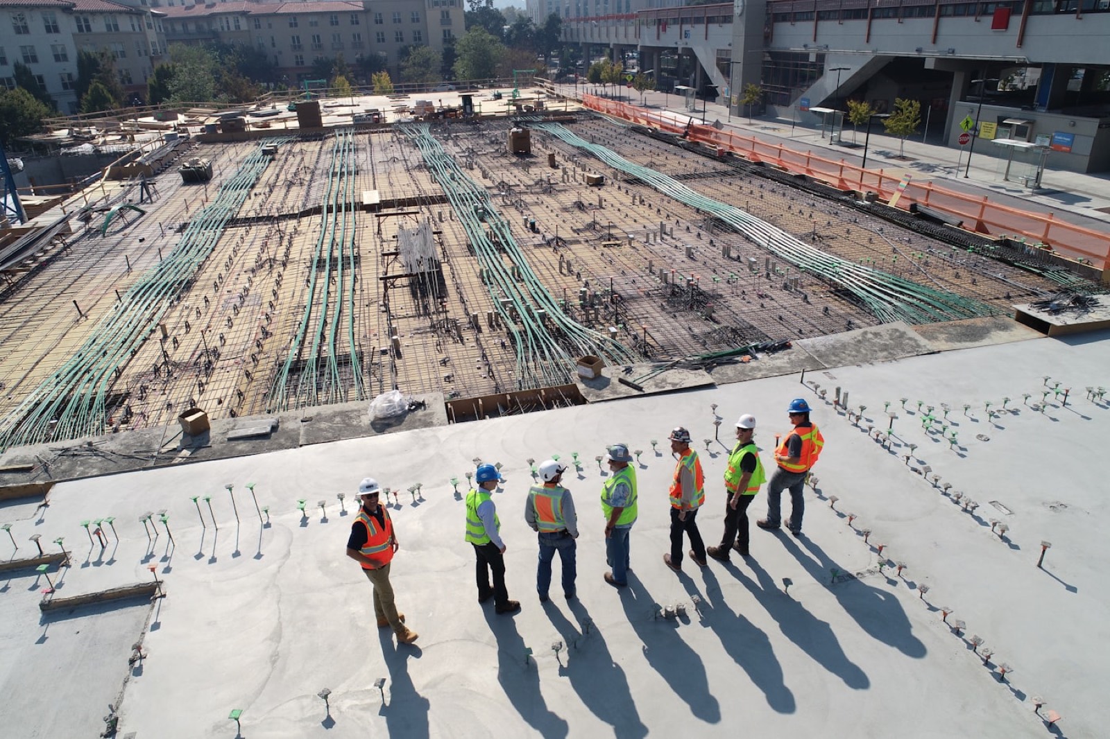 Ground Rise Build project team reviewing plans on site